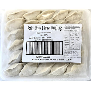 Pork, Chive & Prawn Dumplings - 2 Packets, 30 Pieces Per Packet
